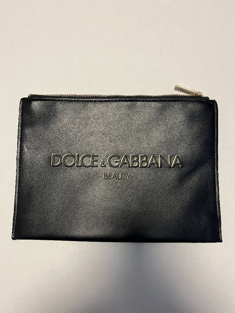 Dolce & Gabbana Beauty Black Leather Pouch Wallet Purse